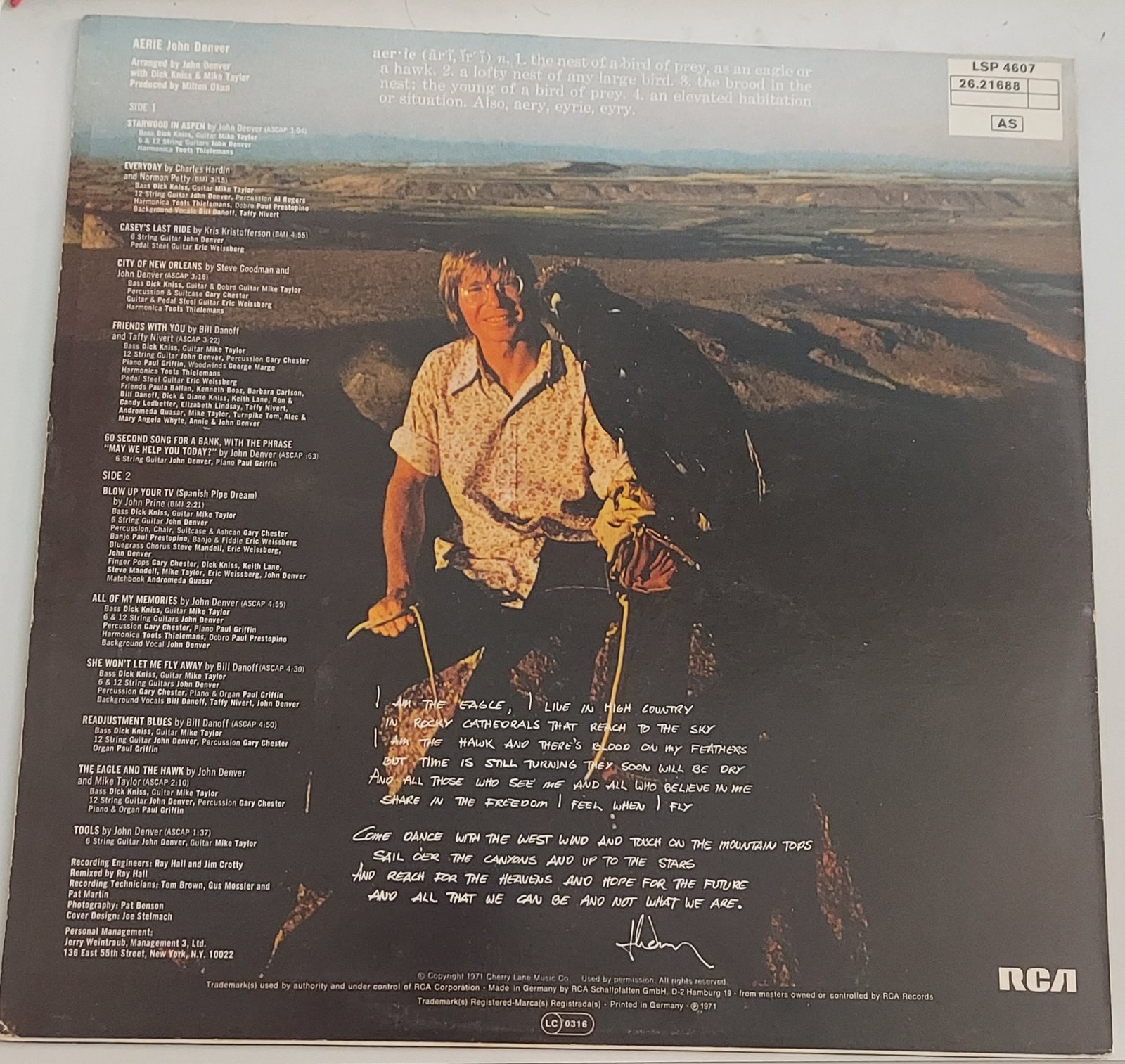 John Denver  Aerie (33 giri) - immagine 2