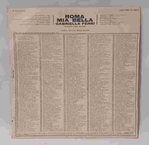 Gabriella Ferri  Roma mia bella  - vinile 33 giri - immagine 2
