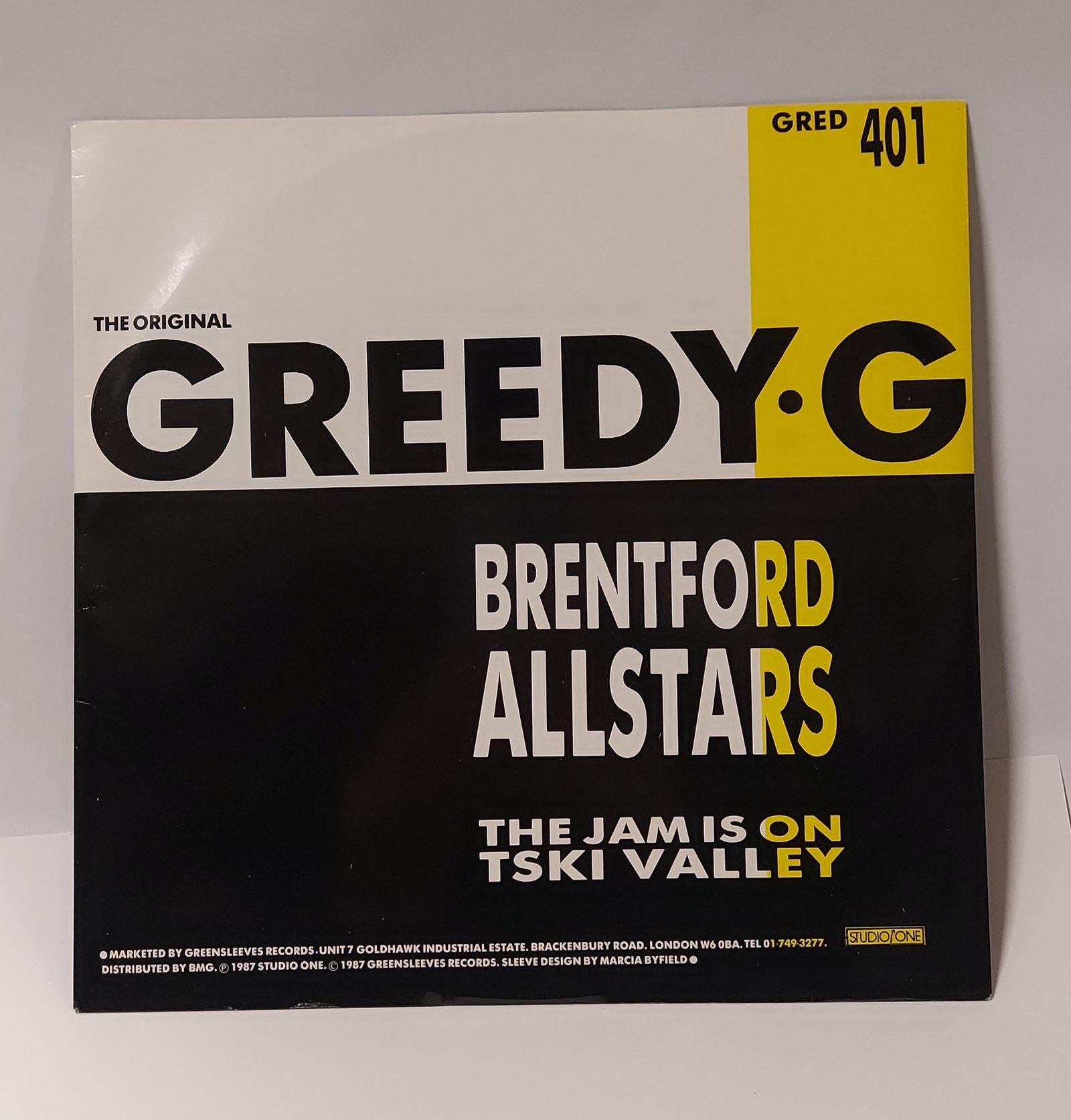 Brentford all Stars  Greedy G- original mix +Greedy G  - Extended mix (lato a ); The jam is on+ Tski Valley (lato b)
