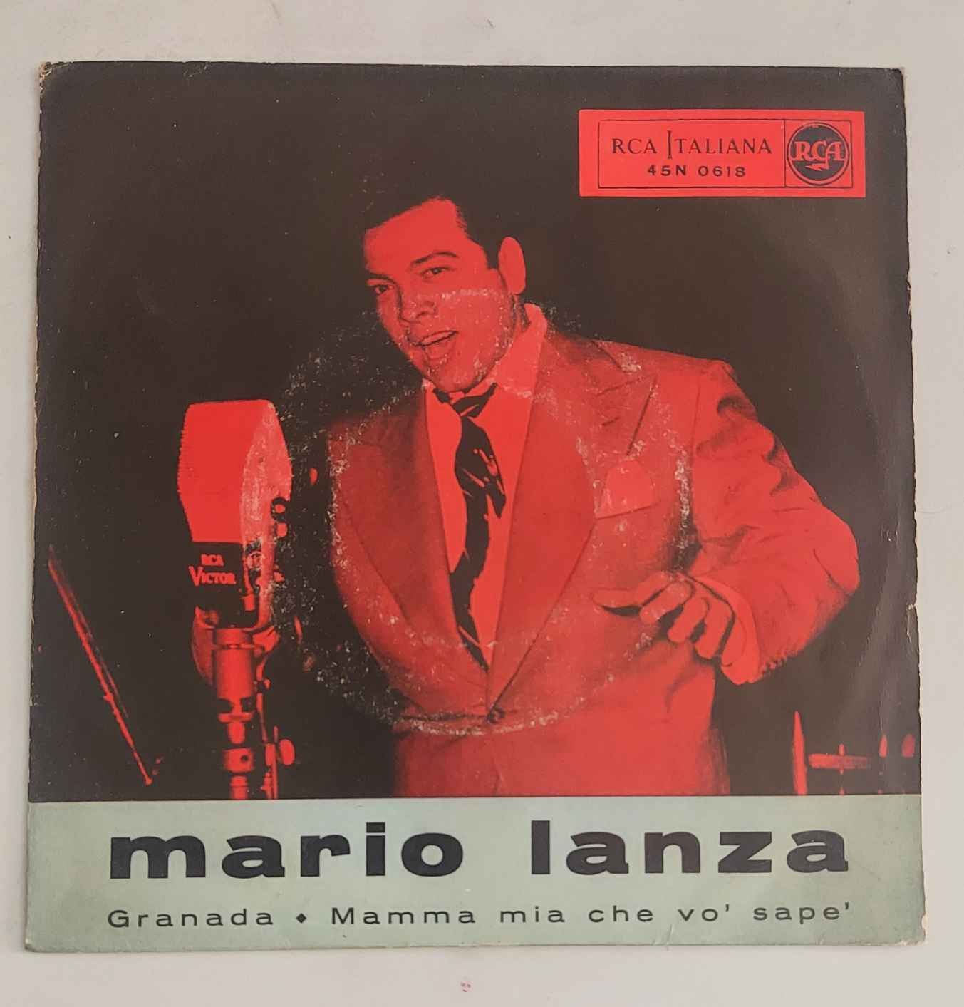 Mario Lanza  Granada(lato a); Mamma mia che vo' sape'(lato b) 45 giri