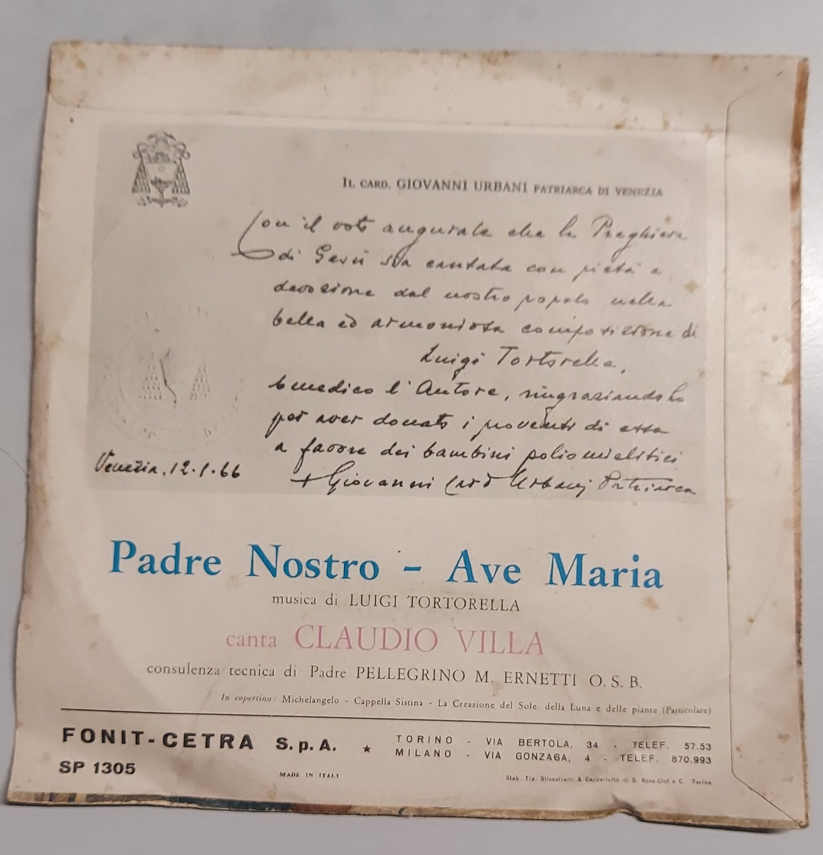 Claudio Villa  PadreNostro(lato a); Ave Maria'(lato b) 45 giri - immagine 2