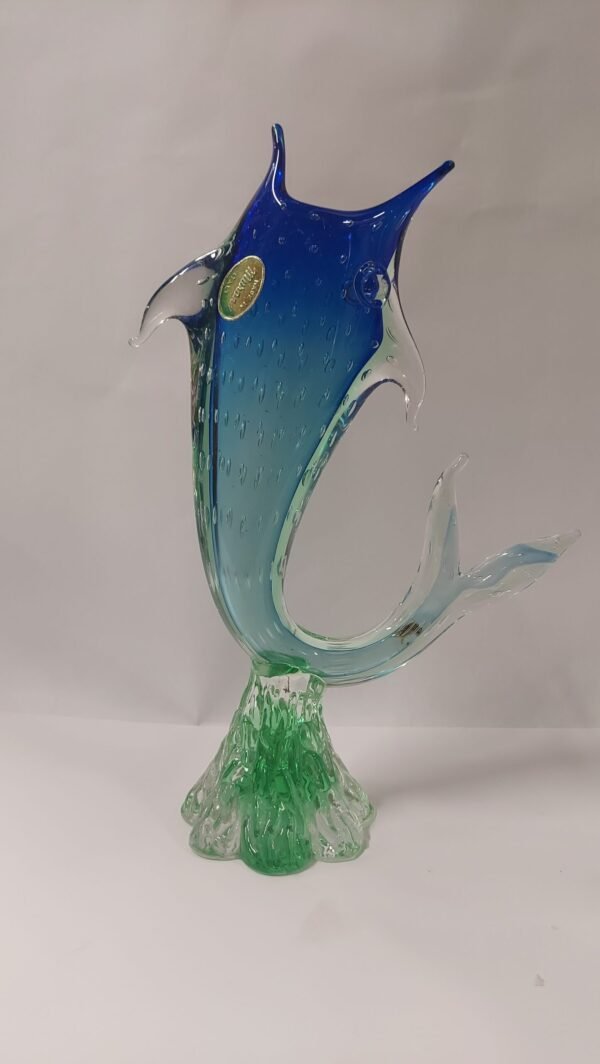 Vaso in vetro di Murano a forma di pesce