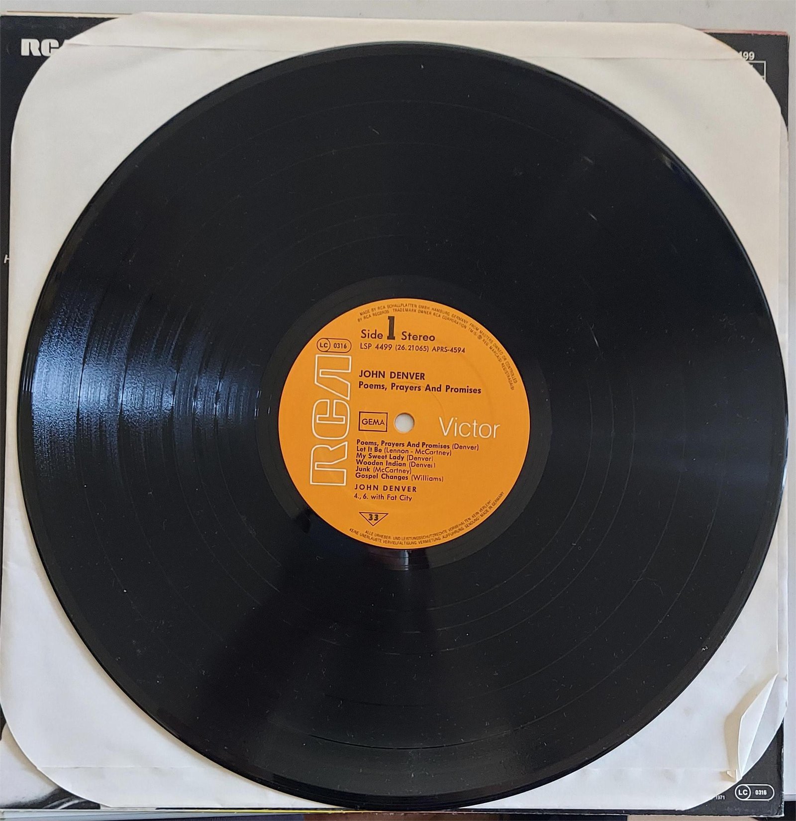 John Denver  Poems, Prayers & Promises (33 giri) - immagine 2