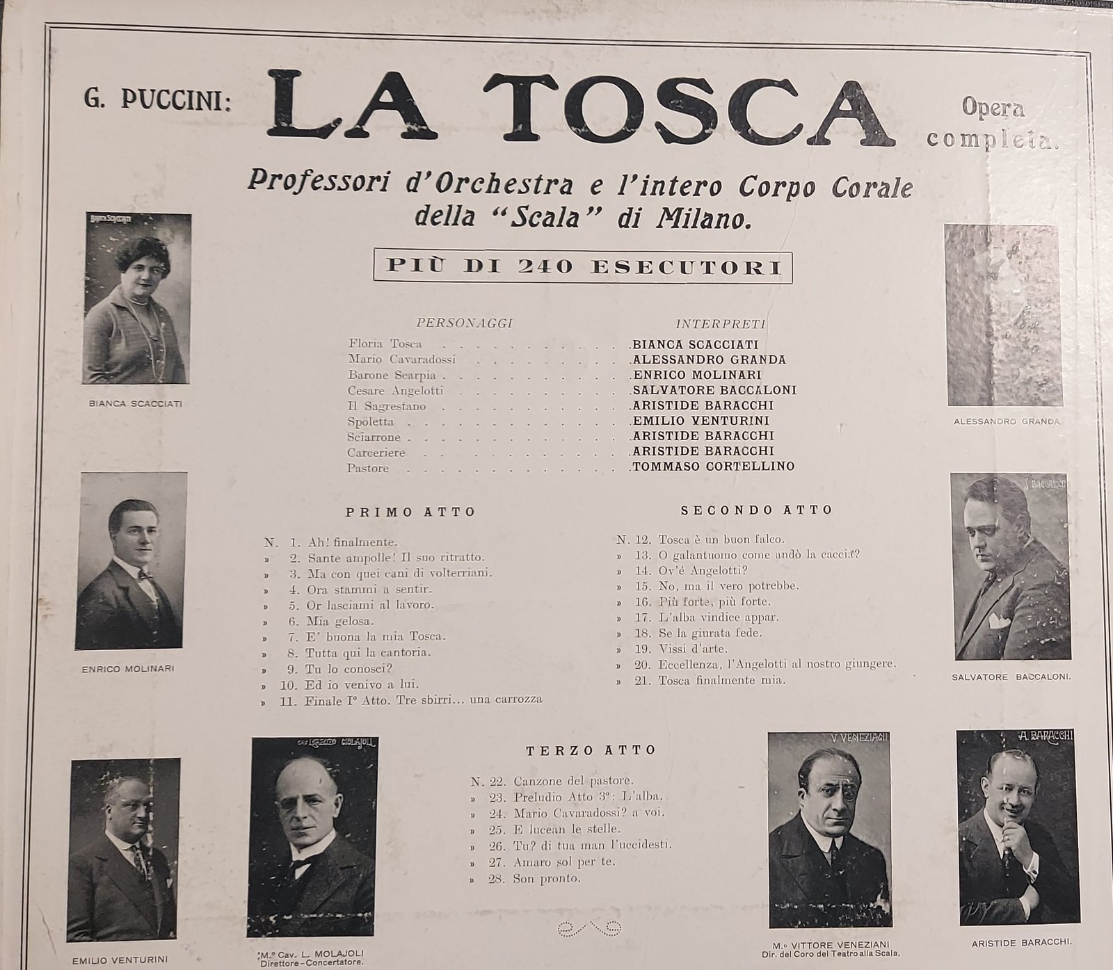 Giacomo Puccini, LA TOSCA opera completa 78 giri - immagine 2
