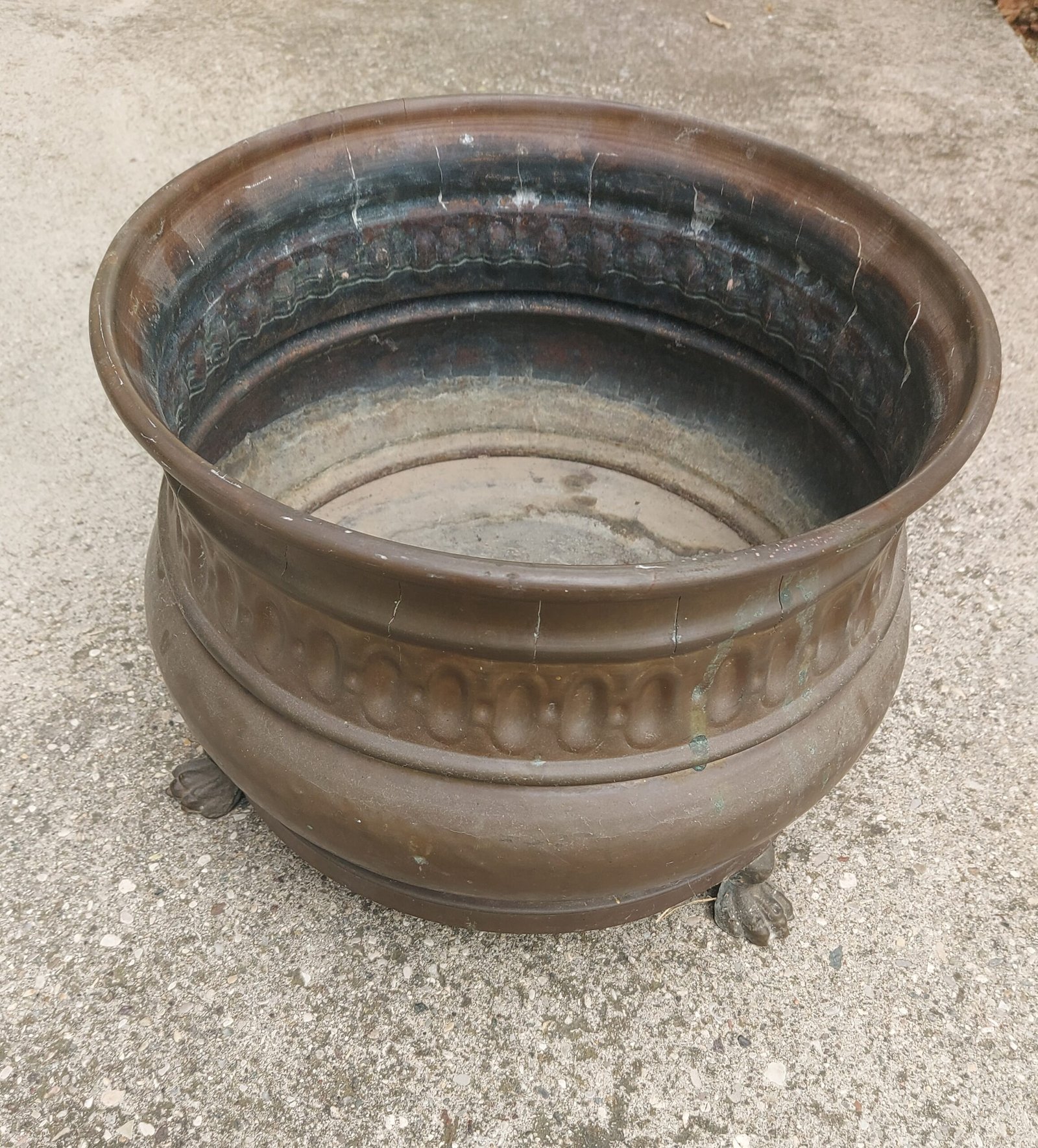 Braciere/Portavaso in rame/ottone