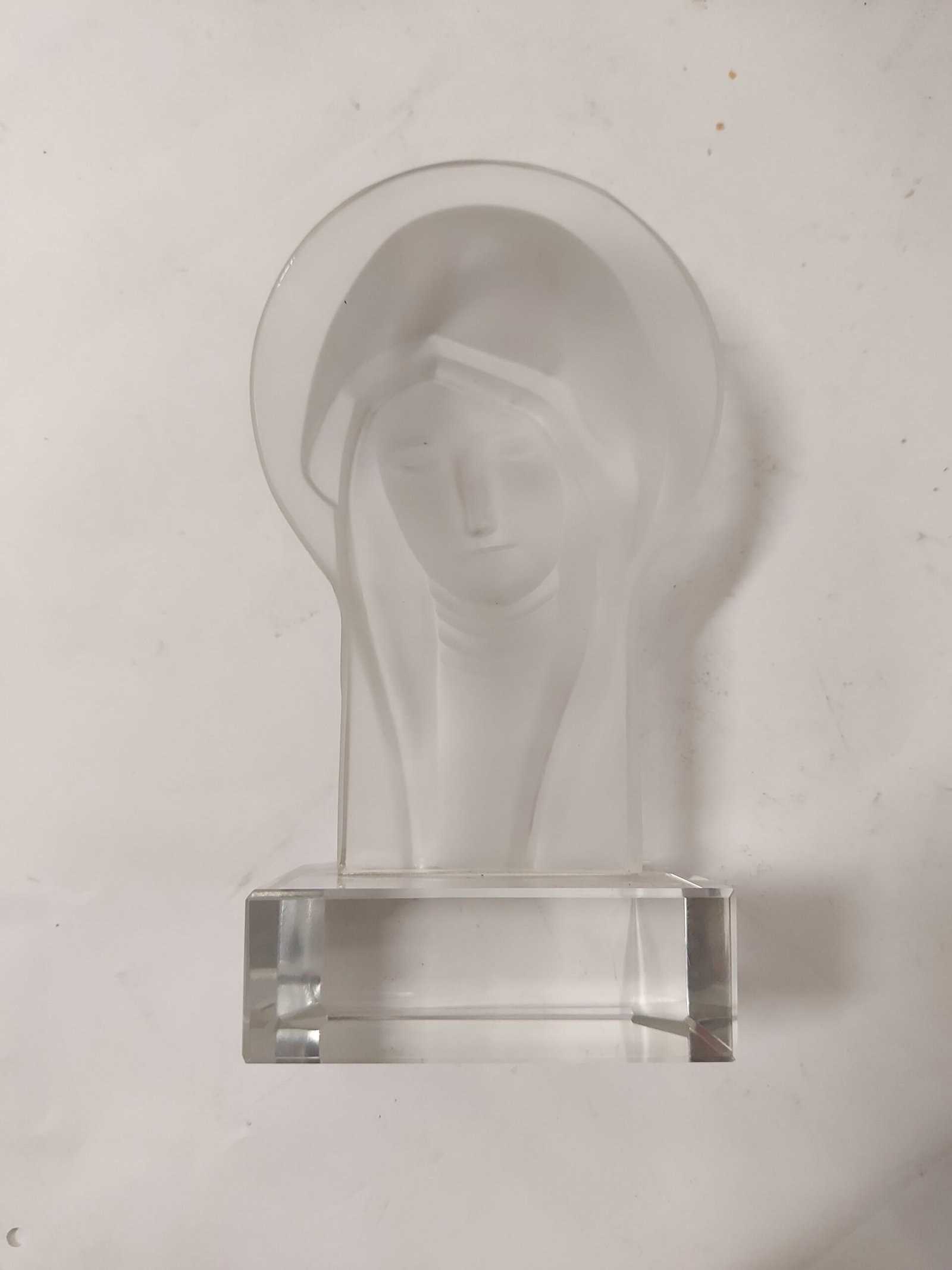 Busto di Madonna in cristallo di Boemia
